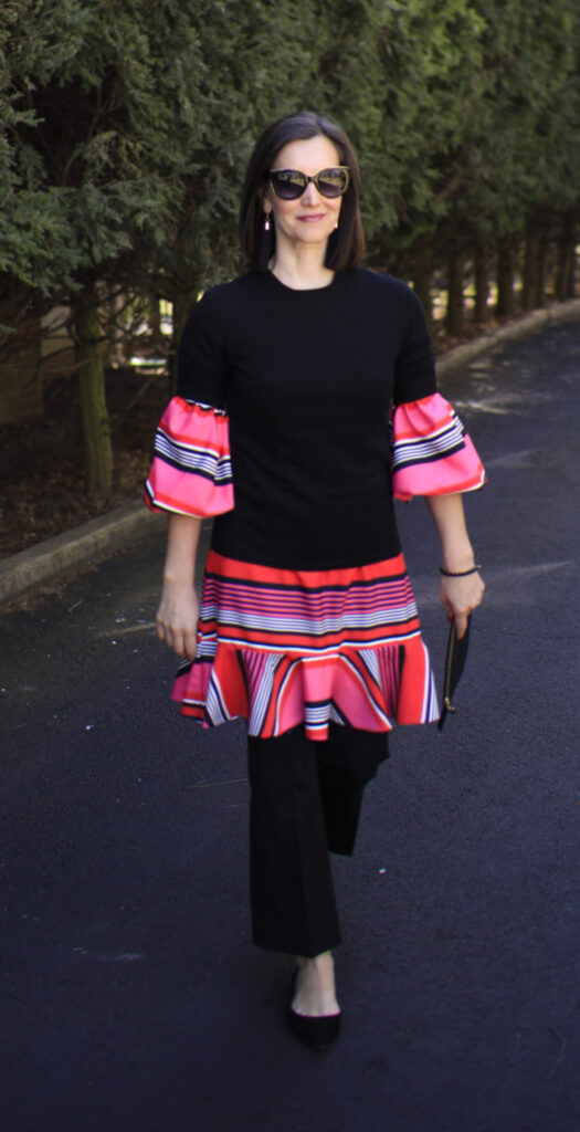 Pink and Black Stripe Dress