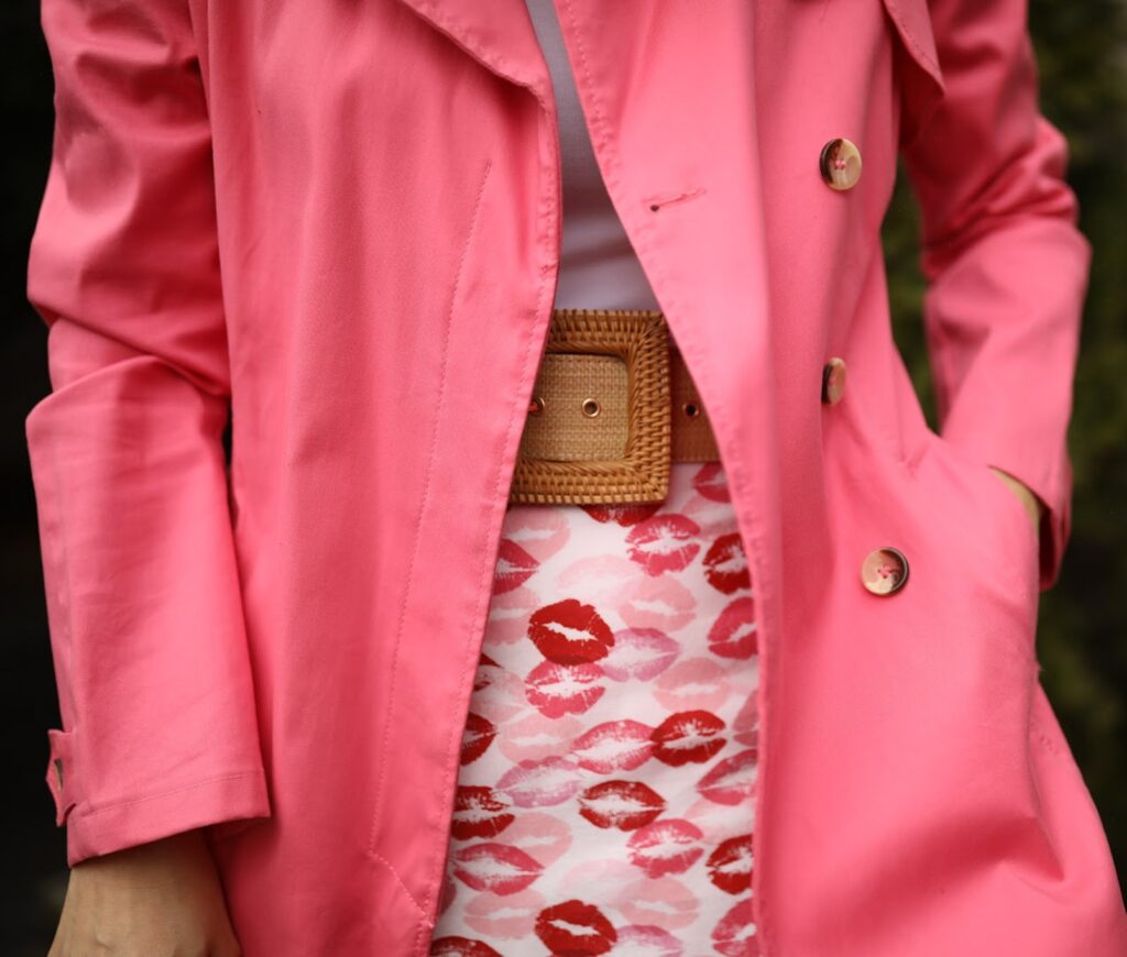 diy pink and red lipstick skirt