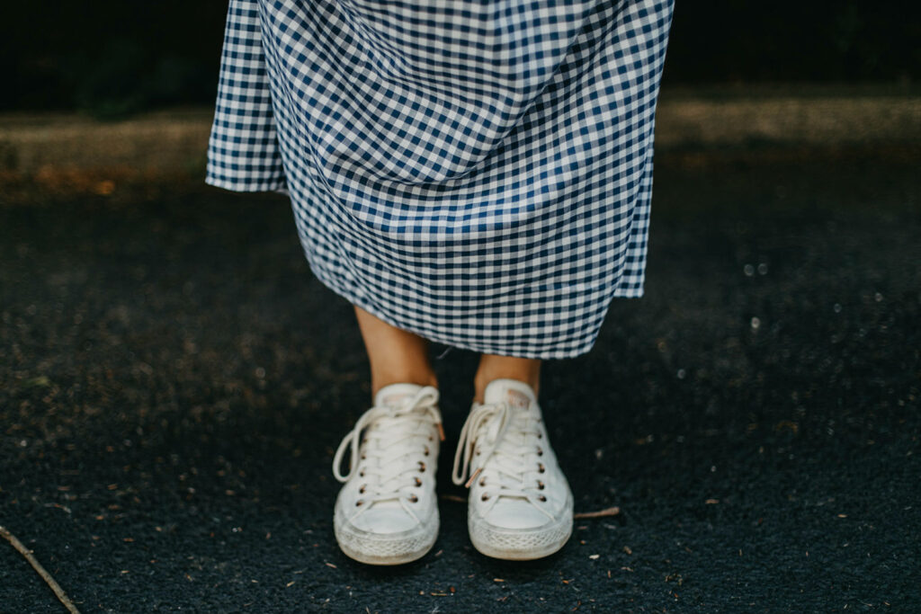 DIY Blue and White Gingham Skirt | Mad About Plaid