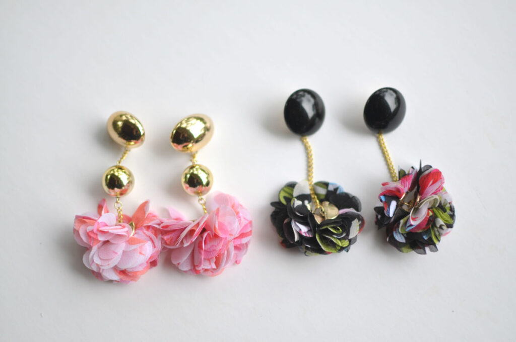 Fan Tassel Flower Earrings