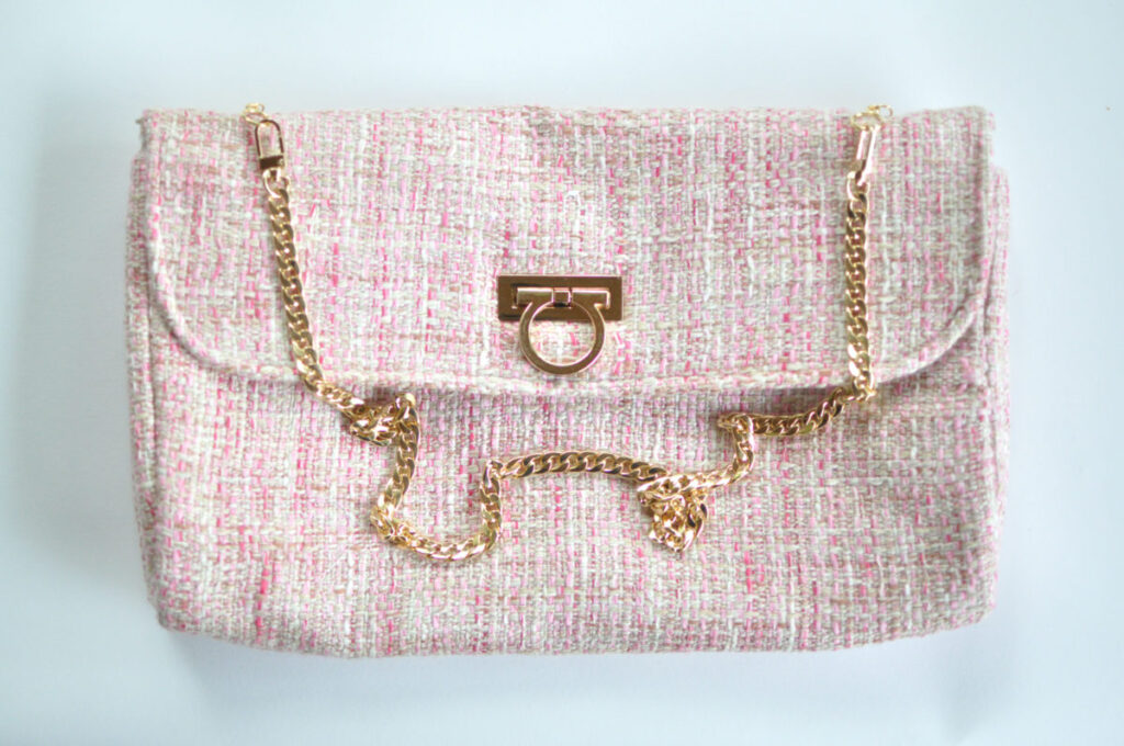 How to Hack a Handbag Pattern | Pink Boucle Bag