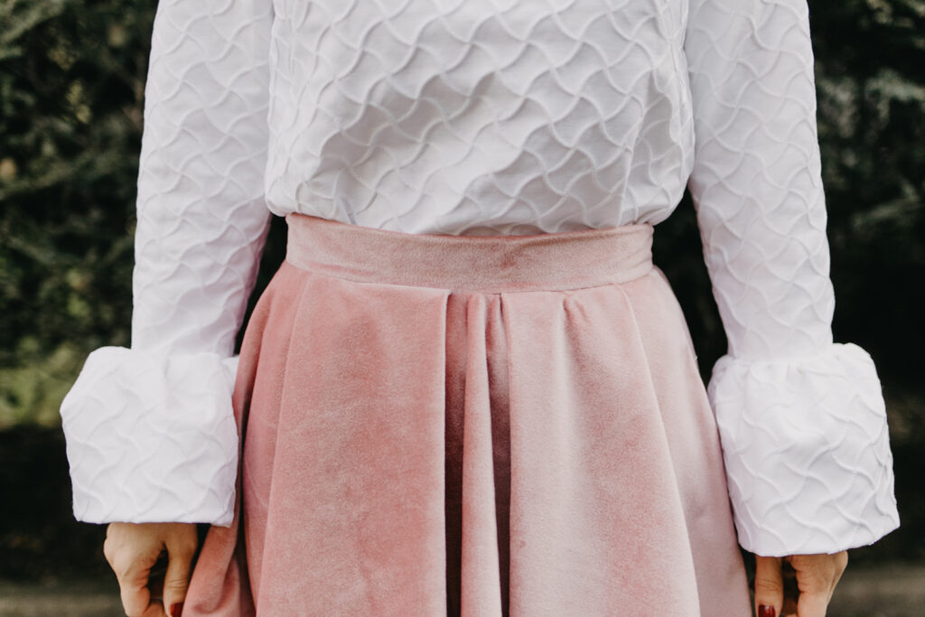 Pink Velvet Skirt I Accidentally Sewed it Backwards