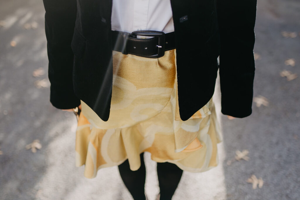 Gold Ruffle Skirt Wearing What Makes You Feel Comfortable