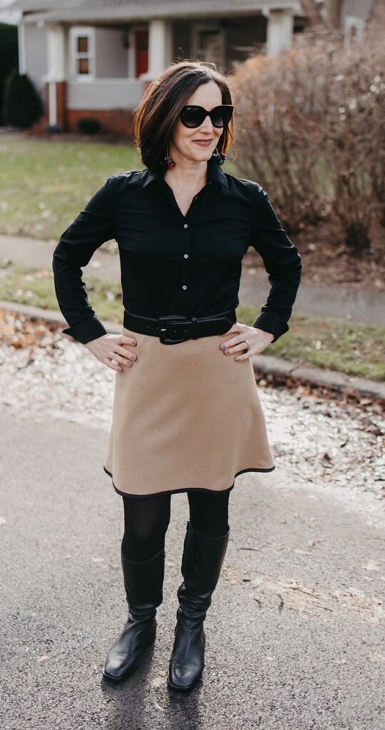 Classic Wool Camel Skirt and Vintage St. Pepper's Coat