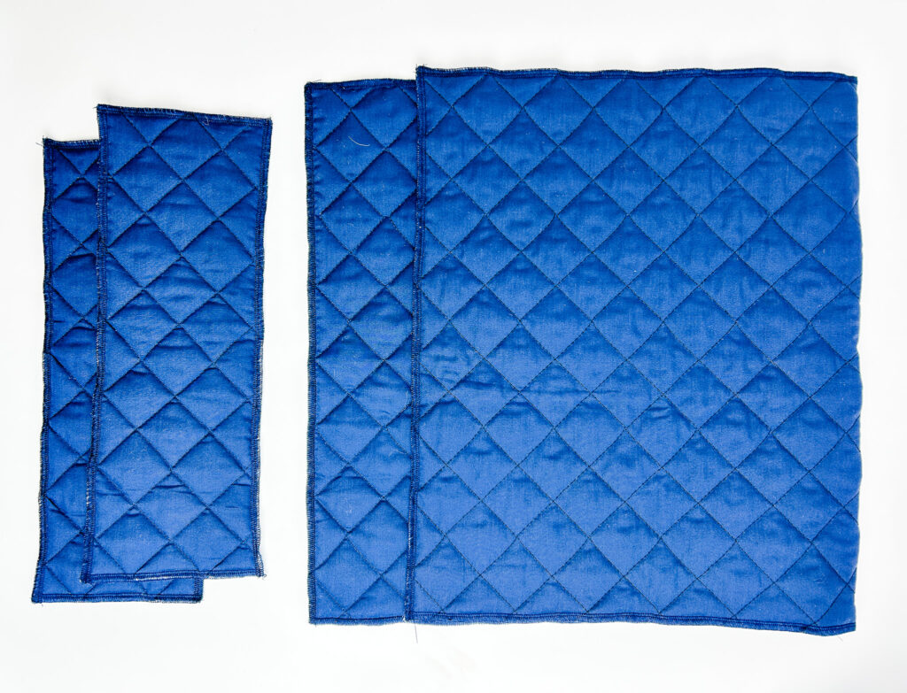 How to make a quilted tote bag - pattern pieces