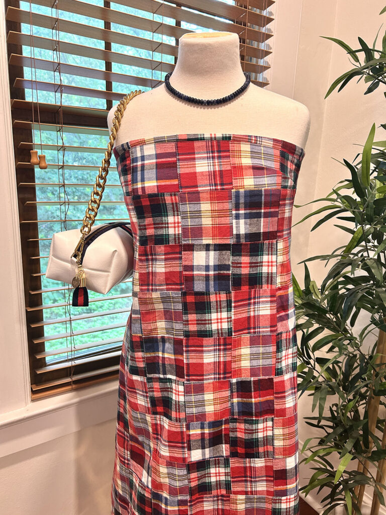 Strapless Madras Dress