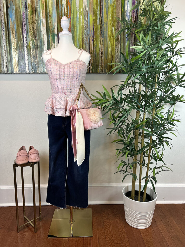 pink matching set - date night look