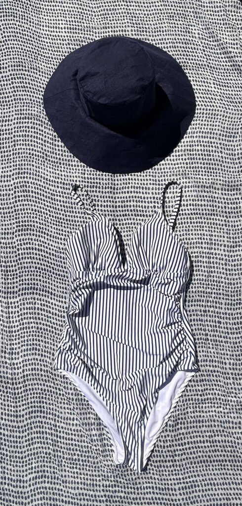 Handmade Navy blue Beach Hat
