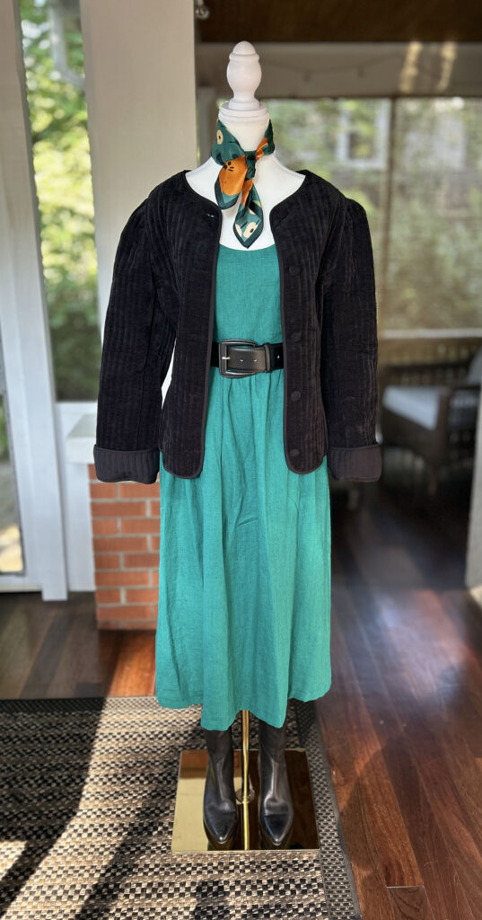 Styling a Teal Linen Dress for Fall
