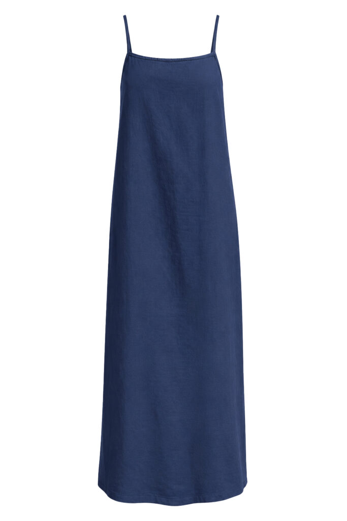 Navy column dress