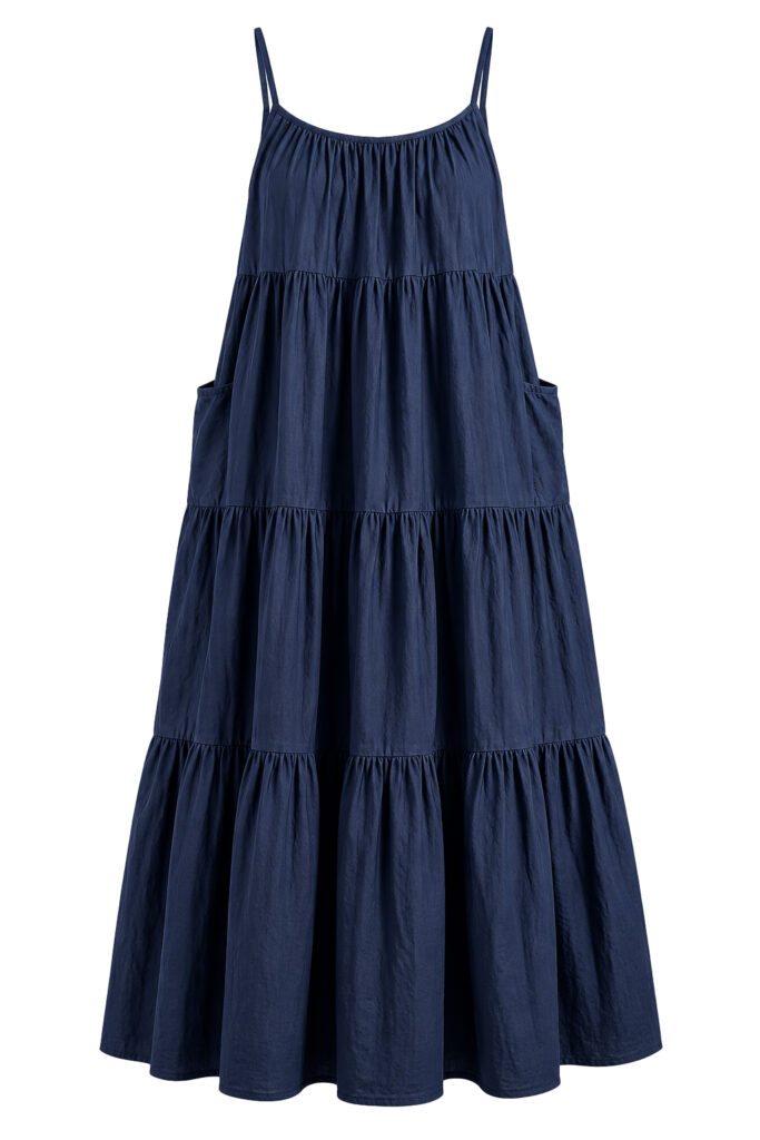 navy tierd dress